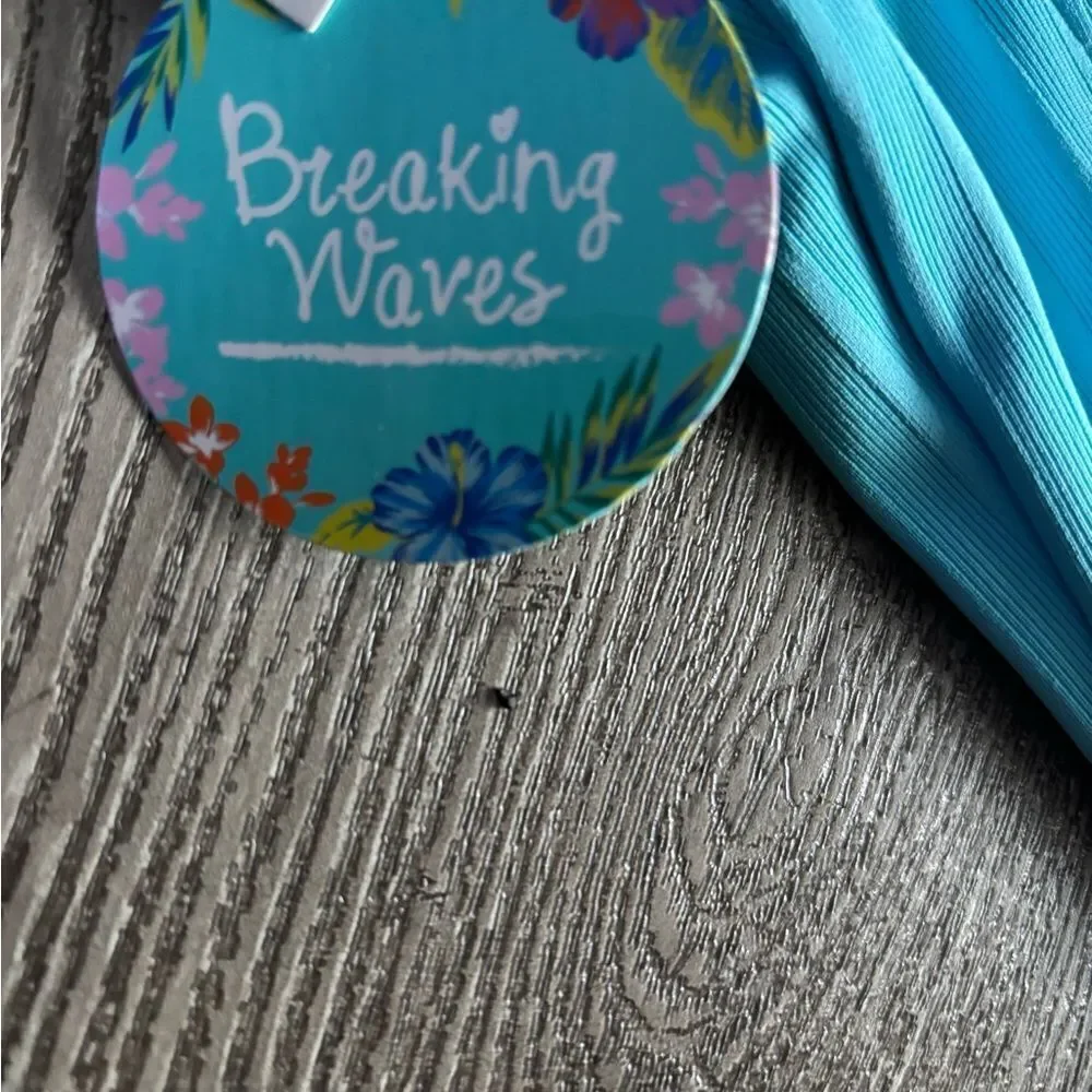 Breaking waves Kids Swimwear in Blue